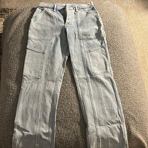 Abercrombie & Fitch Curve Love Low Rise Carpenter Jean